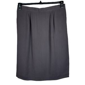 Rena Rowan SZ 16W Midi Skirt Striped Lightweight Rear Slit Lined Quarry Multi